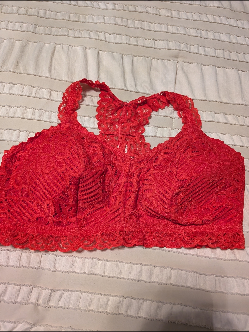 Maurices Red Lace Racerback Bralette